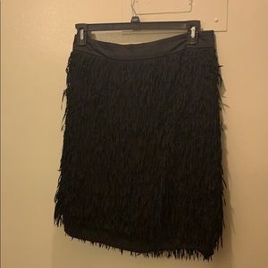 Black fringe skirt